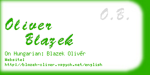 oliver blazek business card